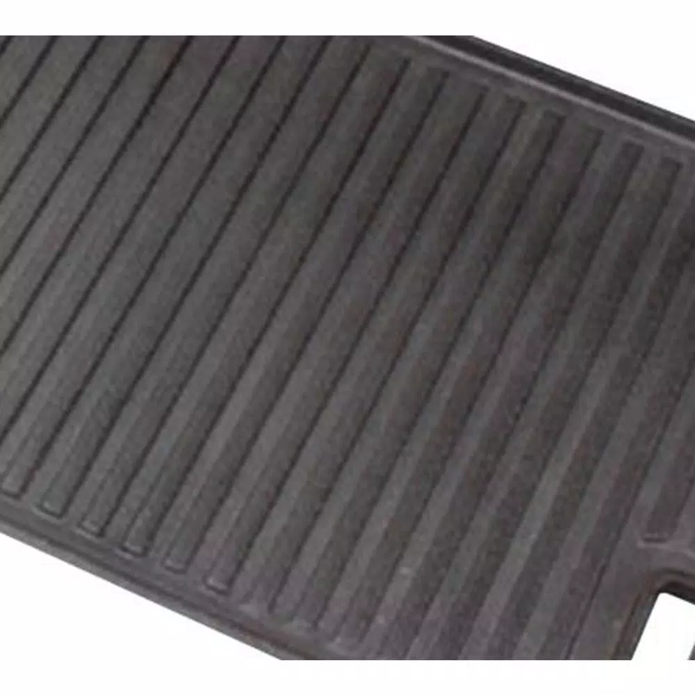 NutriChef 18 in. Reversible Cast Iron Grill Pan Set with Heat-Resistant Silicone Mitt, Black