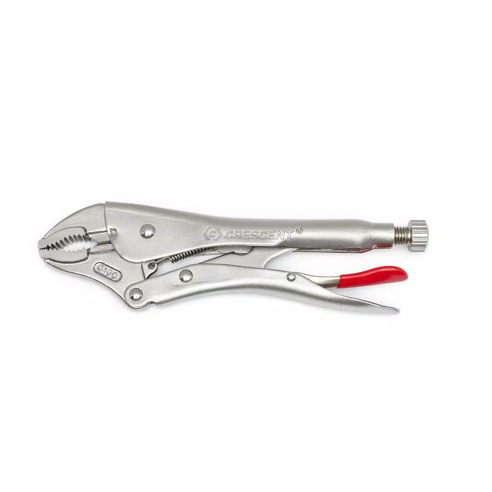 Crescent 10 in. Curved Jaw Locking Pliers with Integrated Wire Cutter
