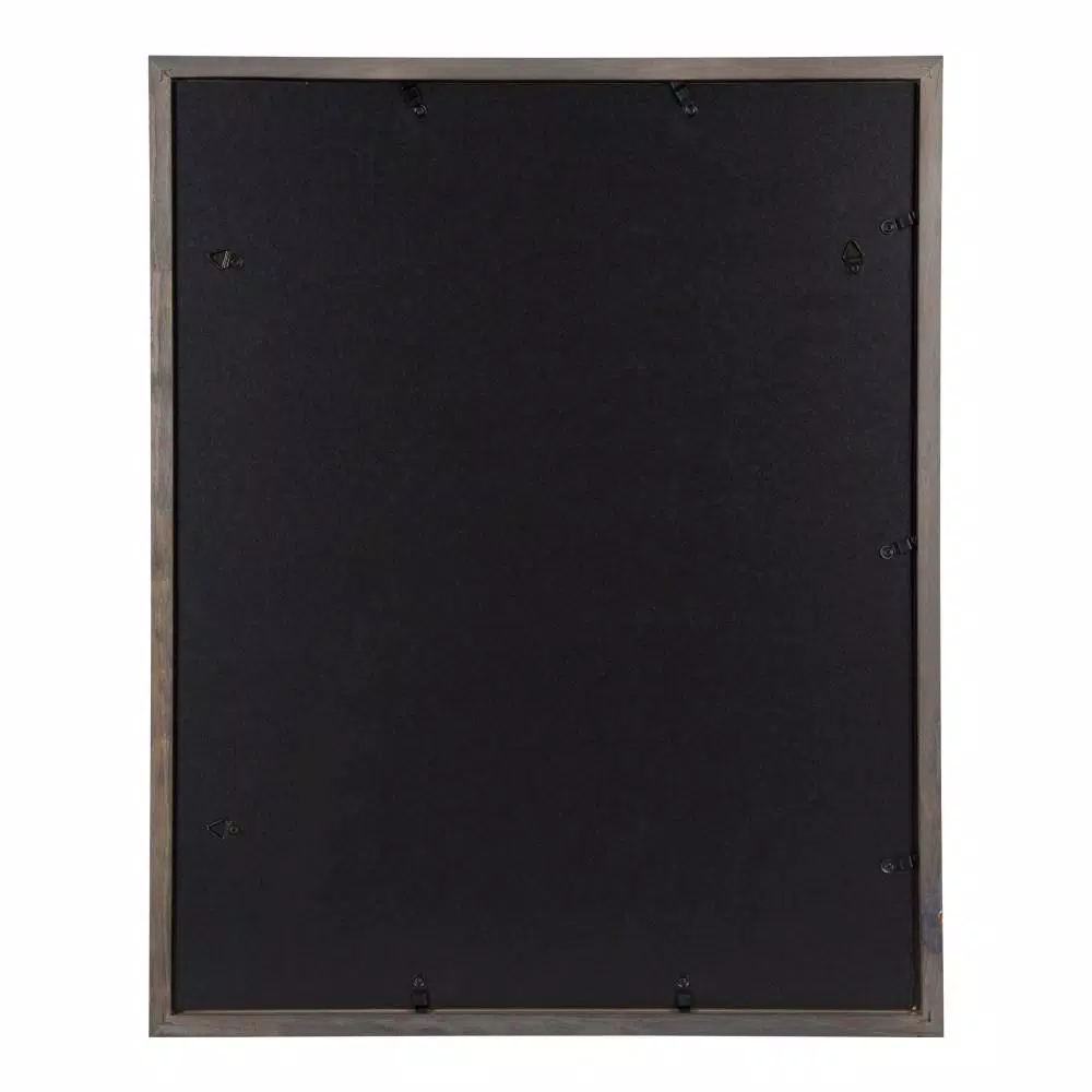 DesignOvation Gallery Wood Picture Frame Set of 2, Gray, 16x20 matted to 8x10