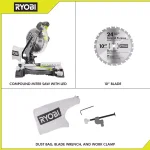 RYOBI 10 in. Compound Miter Saw with LED Cutline Indicator, 14 Amp, Corded thumbnail 2