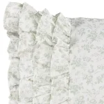 Laura Ashley Harper Jade Green Floral Cotton Throw Pillow, 14 x 20 in. thumbnail 2