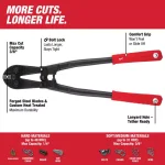 Milwaukee 2-Piece Bolt Cutter Set, 30 in. and 18 in. with Forged Steel Blades thumbnail 3