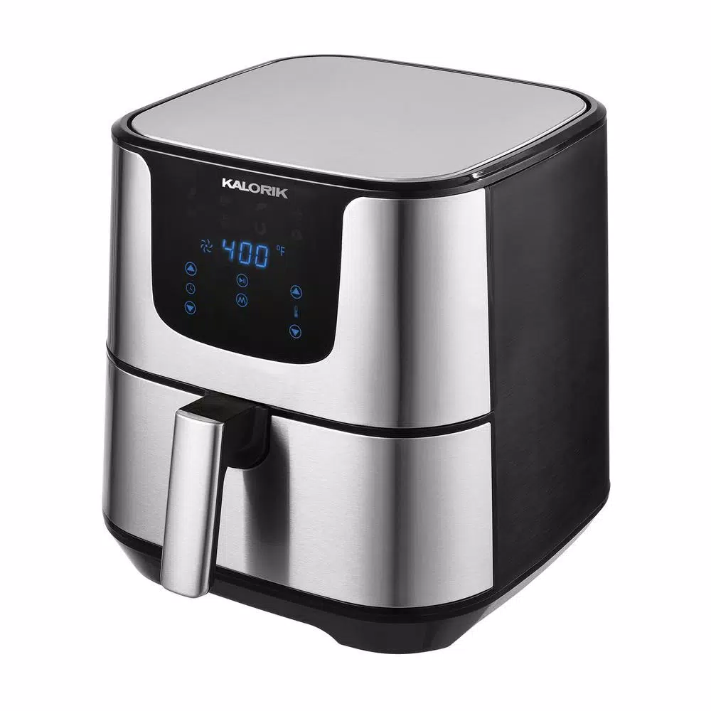 KALORIK 6 Qt. Stainless Steel Digital Air Fryer Pro XL Toaster Oven with 8 Smart Presets
