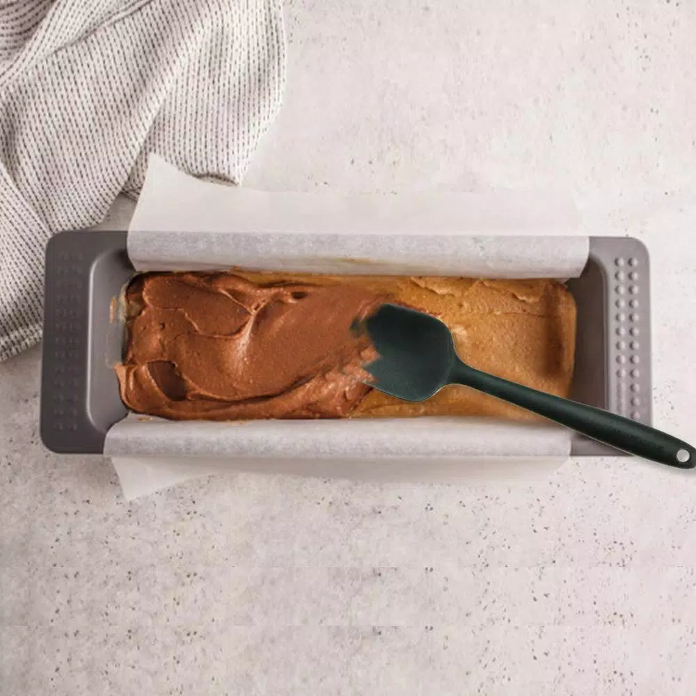 Ovente Premium Silicone Spatula with Stainless Steel Core, Heat Resistant up to 500°F, BPA-Free, Black