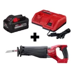 Milwaukee M18 FUEL 18V Brushless Reciprocating Saw Kit with 8.0 Ah Battery and Super Charger thumbnail 1