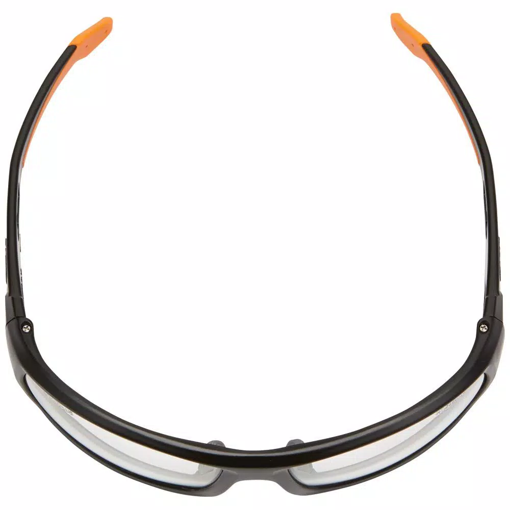 Klein Tools Professional Safety Glasses, Clear Polycarbonate Lens, Black/Orange Frame