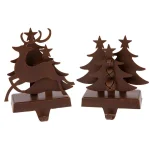 Unbranded 6.5 in. Traditional Metal Christmas Stocking Holders, Set of 2 thumbnail 1