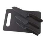 Oster 4-Piece Stainless Steel Knife Set with Cutting Board thumbnail 1