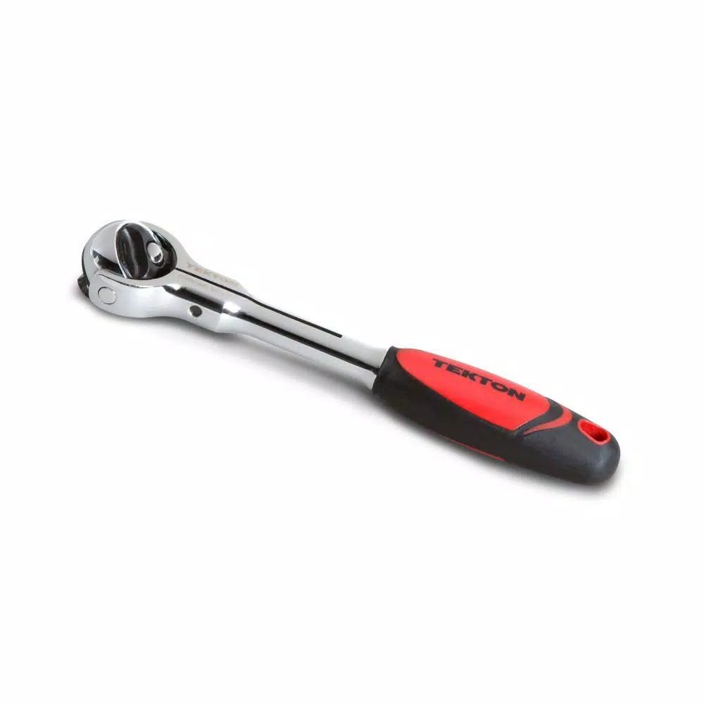 TEKTON 1/4 in. Drive 5 in. Swivel Head Ratchet, 72-Tooth