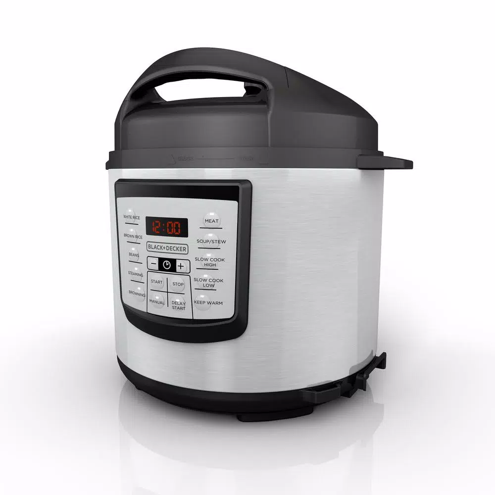 BLACK+DECKER 11-in-1 6 Qt. Stainless Steel Electric Pressure Cooker with Non-Stick Insert