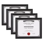 DesignOvation Design Ovation Cornell 8.5 x 11 in. Black Document Picture Frame Set of 4 thumbnail 1