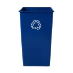 Rubbermaid Commercial Products Rubbermaid Commercial 50 Gal. Blue Square Recycling Container thumbnail 1