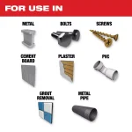 Milwaukee 1-3/8 in. Carbide Universal Fit Extreme Metal Cutting Oscillating Multi-Tool Blades, 10-Pack thumbnail 2