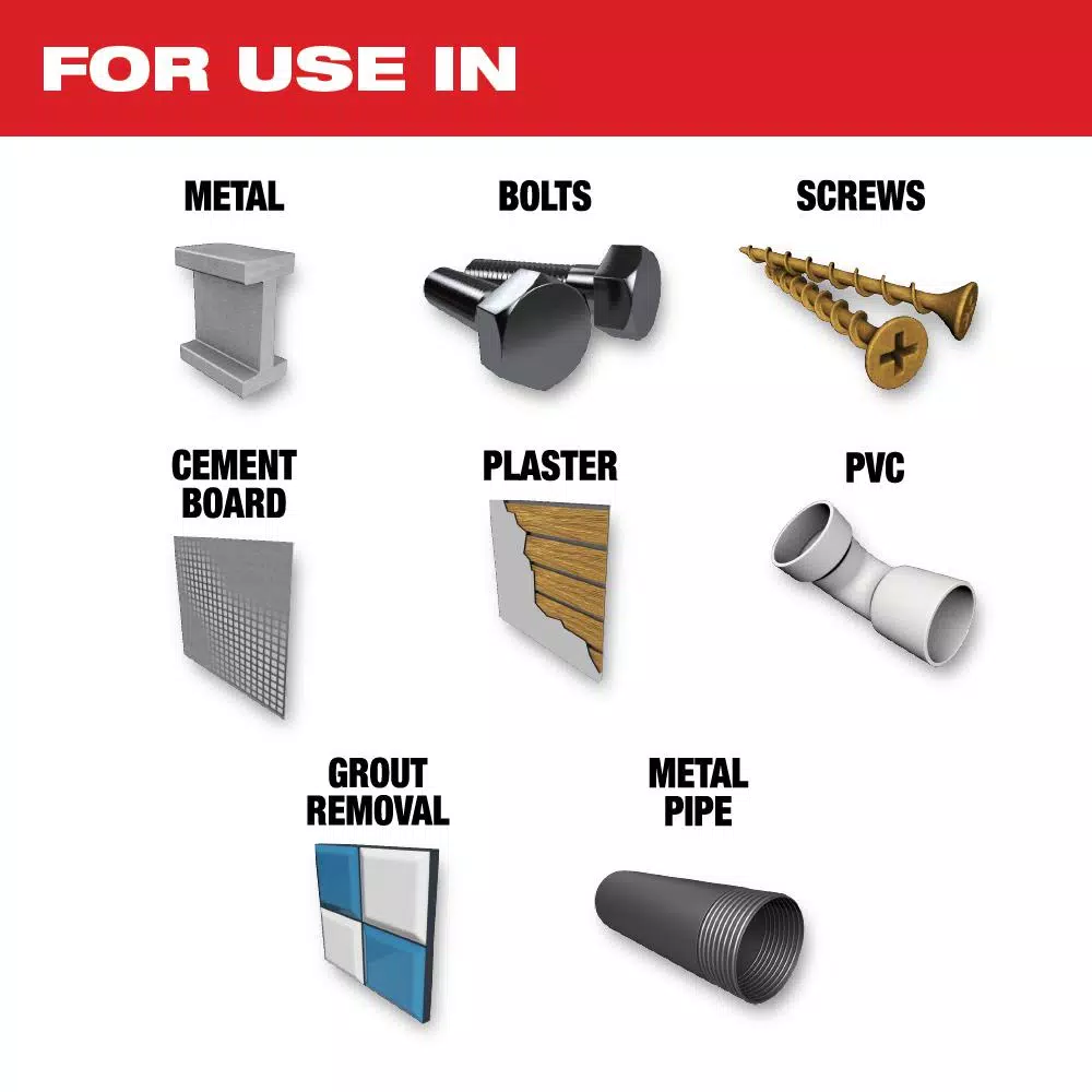 Milwaukee 1-3/8 in. Carbide Universal Fit Extreme Metal Cutting Oscillating Multi-Tool Blades, 10-Pack