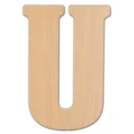 Jeff McWilliams Designs 15 in. Oversized Unfinished Wood Letter (U) - Industrial Style Wall Decor thumbnail 1
