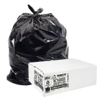 Unbranded 55-60 Gallon Black Low Density EZ Closure Trash Bags, 1.5 Mil, 100-Count thumbnail 1