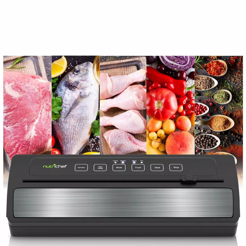 NutriChef Automatic Electric Vacuum Sealer with Reusable Bags and Roll Cutter