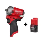 Milwaukee M12 FUEL 3/8 in. Stubby Brushless Cordless Impact Wrench Kit with 2.0 Ah Battery thumbnail 1
