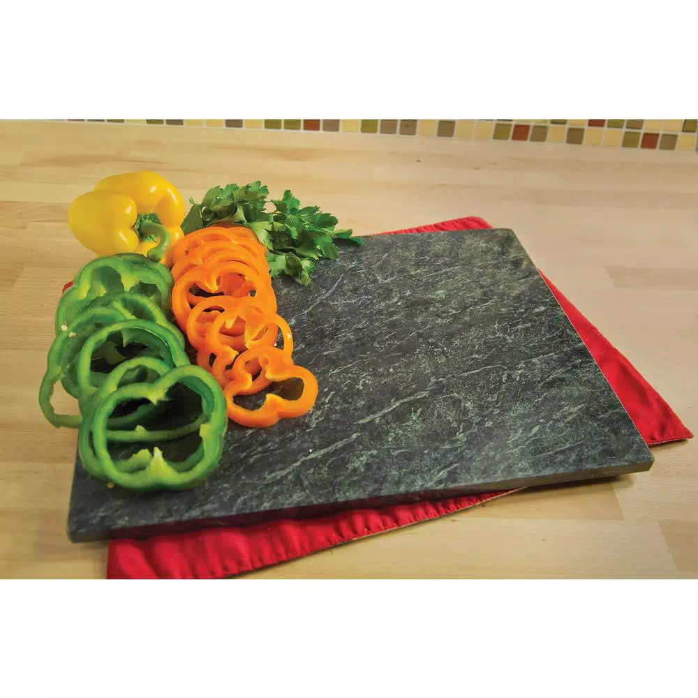 Fox Run Green Marble Pastry Board - 12 x 16 inch Natural Stone Dough Rolling Surface