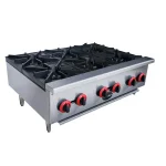 SABA 36 in. Commercial Gas Hotplate Cooktop, 6 Burners, Stainless Steel thumbnail 1