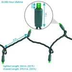 Sunnydaze Decor 22 ft. Green LED Angle String Lights, 70-Count Multi-Seasonal Novelty Bulbs thumbnail 6