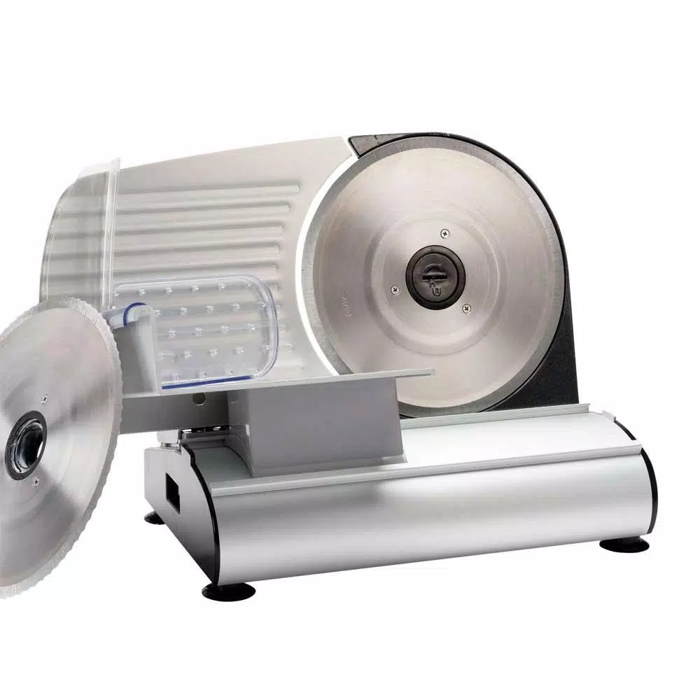 LEM Mighty Bite 200W Silver Meat Slicer with 8.5-inch Stainless Steel Blades