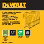 DEWALT 9-Gauge Galvanized Barbed Paper Tape Fencing Staples, 1.75 in., 960 ct. thumbnail 2