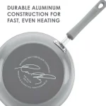 Rachael Ray Classic Brights 19-Piece Sea Salt Gray Nonstick Cookware Set with LocknLock Containers thumbnail 7