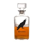 Cathy's Concepts Halloween Raven 34 oz. Glass Decanter with Square Topper, 9 in. H thumbnail 2