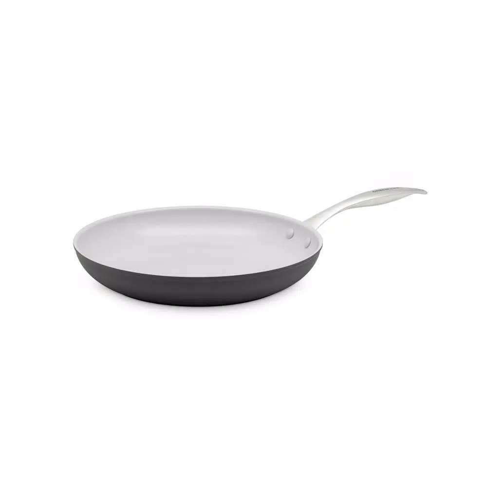 GreenLife Classic Pro 12 in. Hard-Anodized Aluminum Ceramic Nonstick Frying Pan, Gray