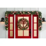 Home Accents Holiday Royal Easton 12 ft. Pre-Lit Artificial Christmas Garland with 70 Warm White LED Lights thumbnail 2