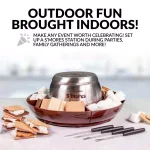 Nostalgia LSM400 Electric Stainless Steel S'mores Maker, Brown thumbnail 3