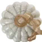 Glitzhome Gray Marble Glass Pumpkin Set of 2 - Handmade Tabletop Decoration thumbnail 7