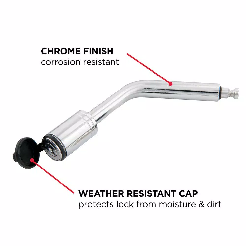 TowSmart Boomerang Locking Hitch Pin - Reversible 1/2 in. and 5/8 in. Dual Diameter Design