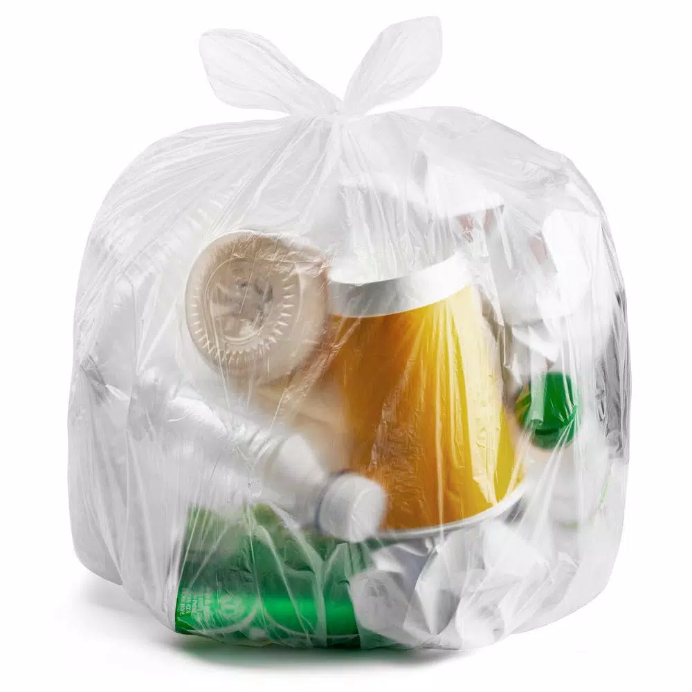 HDX 13 Gallon Kitchen Trash Bags, White, 25-Count