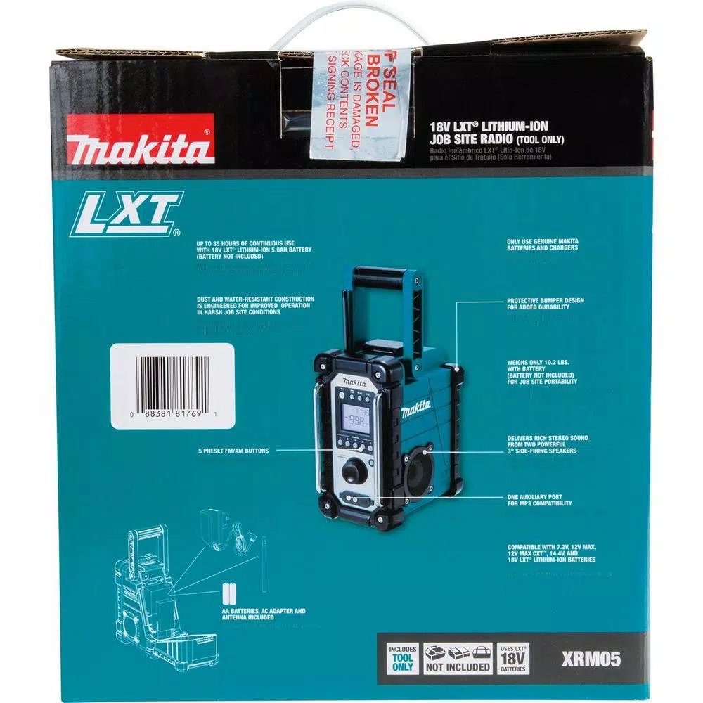 Makita 18V LXT Lithium-Ion Cordless Job Site Radio (Tool-Only)