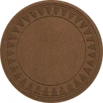 Bungalow Flooring Aqua Shield 35 in. Round Dark Brown Pine Trees Christmas Tree Mat thumbnail 1