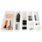 Unbranded 9-Piece Interlocking Plastic Drawer Organizer Set, Customizable Modular Storage Dividers thumbnail 1