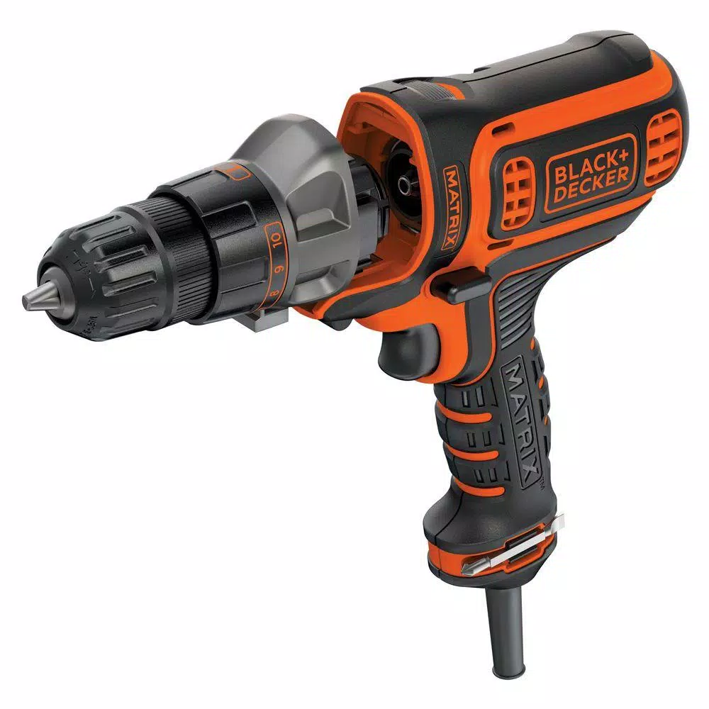 BLACK+DECKER Matrix 4 Amp 3/8 in. Corded Drill and Driver with Quick Connect System