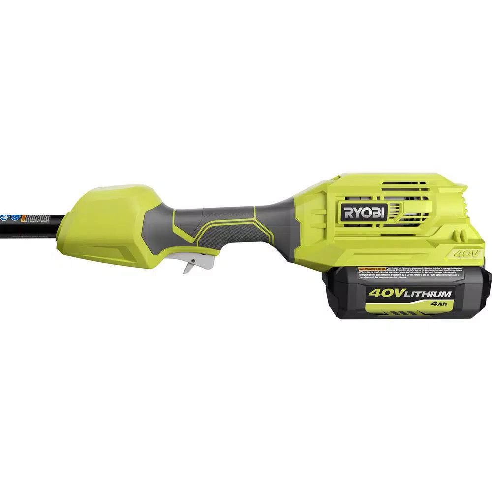 RYOBI 40V Lithium-Ion Expand-It Cordless Power Head with Edger Attachment, 4 Ah Battery and Charger Included