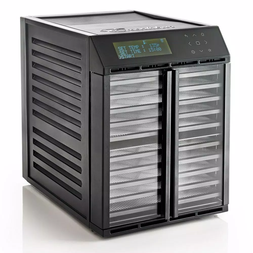 Excalibur RS10 10-Tray Black Electric Food Dehydrator with Smart Controller and Dual Drying Zones
