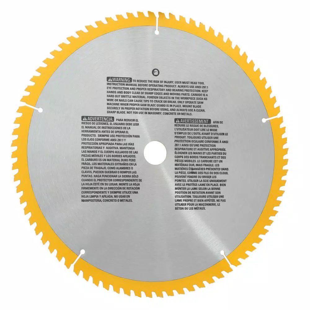 DEWALT 12 in. Corded Single Bevel Compound Miter Saw with 2-Pack Carbide Blade Set
