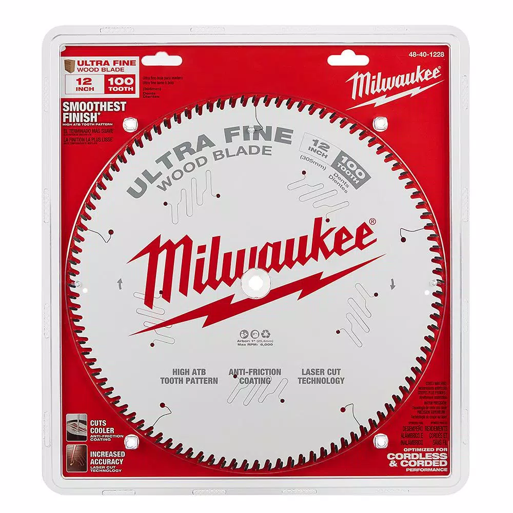 Milwaukee 12 in. 100-Tooth Ultra Fine Finish Circular Saw Blade