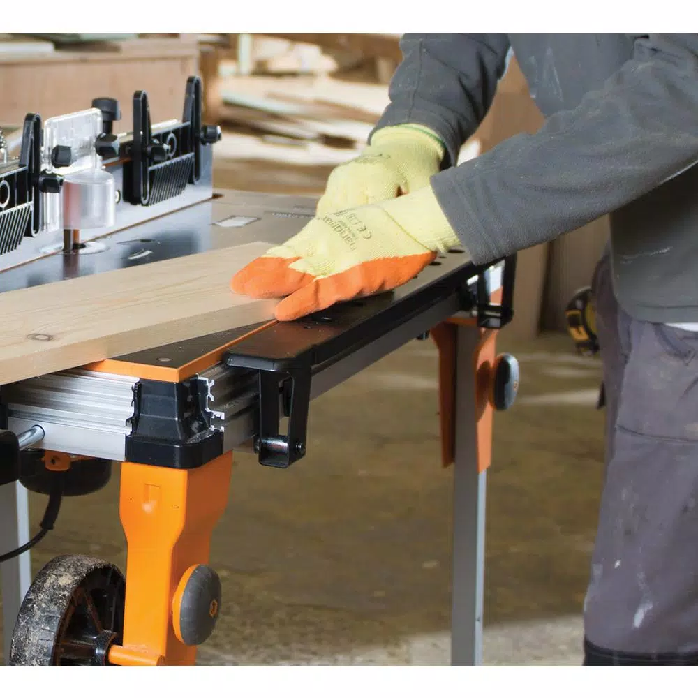 Triton WorkCentre Side Support Accessory with Chrome-Plated Extension Bars