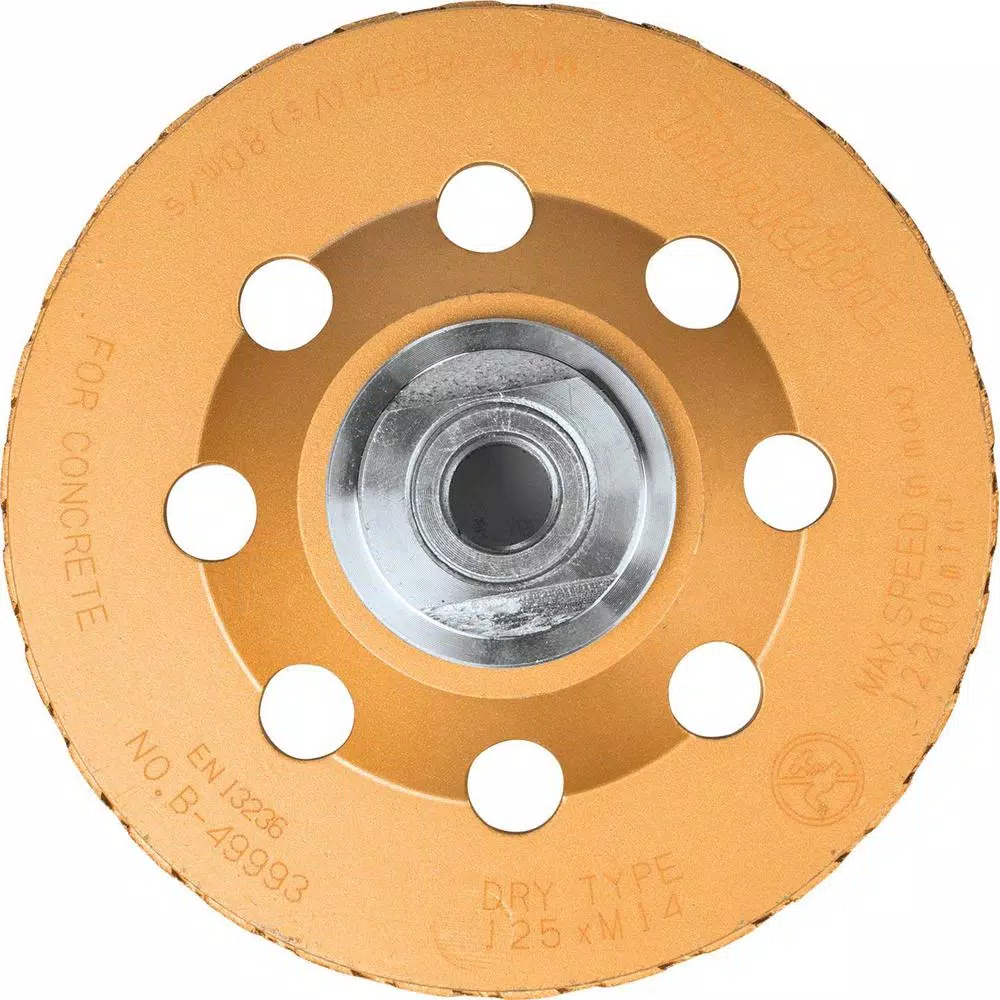 Makita 5 in. Turbo Low-Vibration Diamond Cup Wheel for Angle Grinders