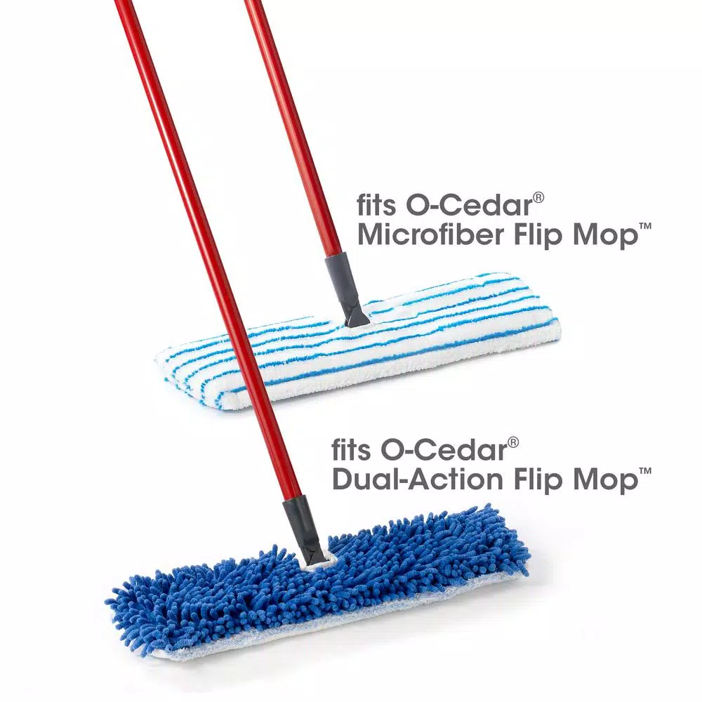 O-Cedar Dual Action Microfiber Flip Mop Refill - Blue Wet/Dry Flat Mop Pad