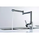ANZZI Manis Series Deck-Mounted Pot Filler, Polished Chrome thumbnail 3