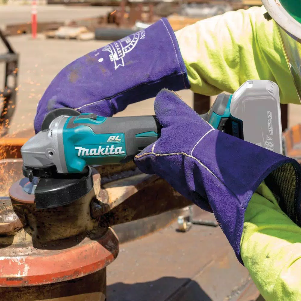 Makita 18V LXT Brushless Angle Grinder, SDS-Plus Rotary Hammer & 2 Gal. Vacuum Starter Kit