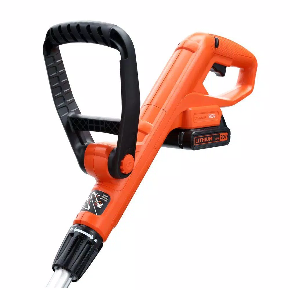 BLACK+DECKER 20V MAX Cordless String Trimmer and Edger with (2) 1.5 Ah Lithium-Ion Batteries and Charger