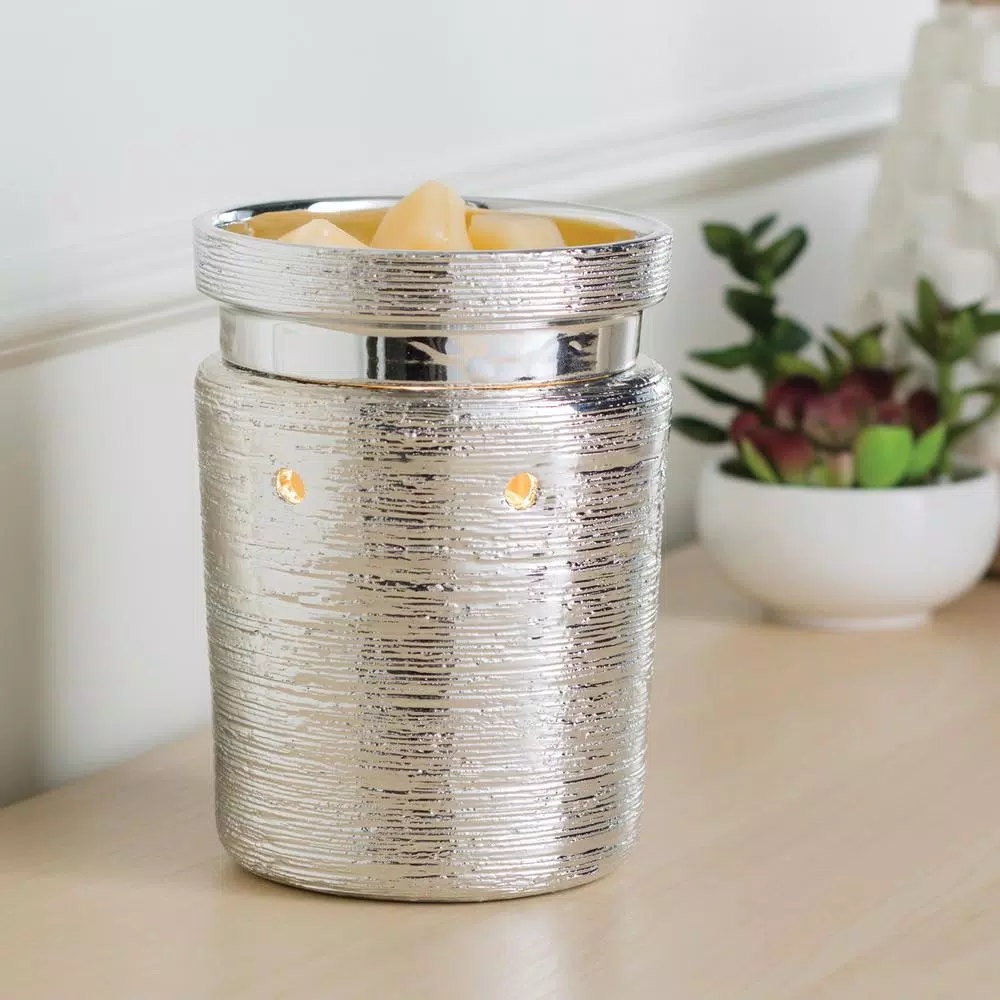 Candle Warmers Etc 8.8 in. Brushed Chrome Illumination Fragrance Warmer